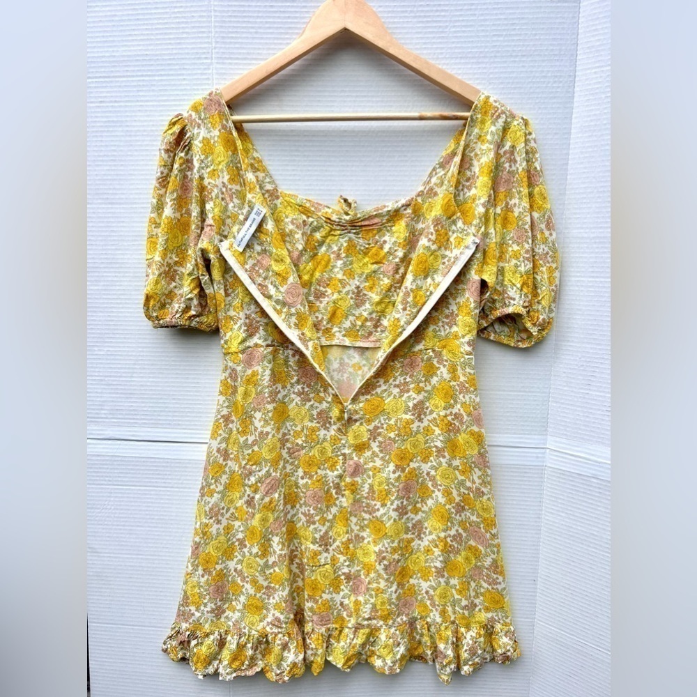 Faithfull THE BRAND AGATHE MINI DRESS_ GREY GARDEN FLORAL PRINT pattern medium - Picture 8 of 13